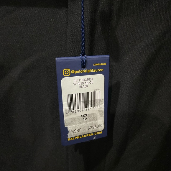 Polo Ralph Lauren Women’s Satin Stripe Wool Crop Pants Size 12 - Picture 4 of 6